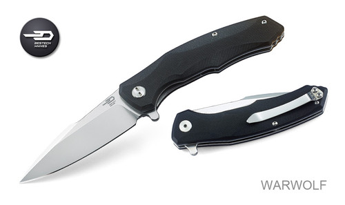 WarWolf Black G10 Folding Knife BG04A