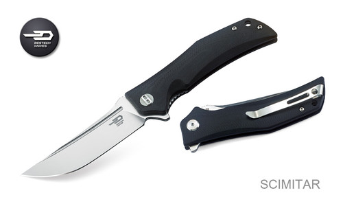 Scimitar Black G10 Folding Knife BG05A-1