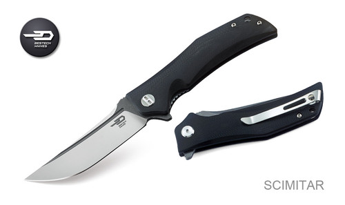 Scimitar Black G10 Folding Knife BG05A-2