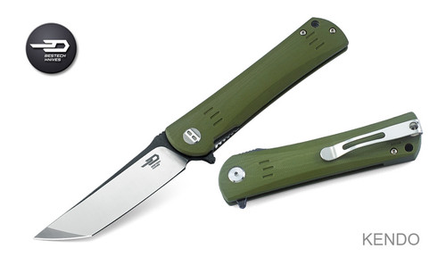 Kendo OD Green G10 Folding Knife BG06B-2