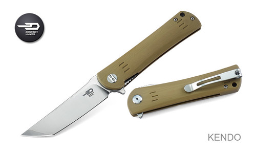 Kendo Tan G10 Folding Knife BG06C-1