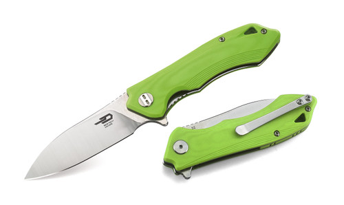 Beluga Fluorescent Green G10 Folding Knife BG11F-2