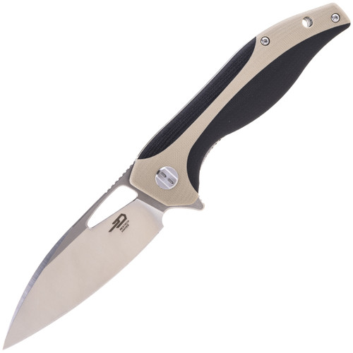 Komodo Black/ Tan G10 Folding Knife BG26B