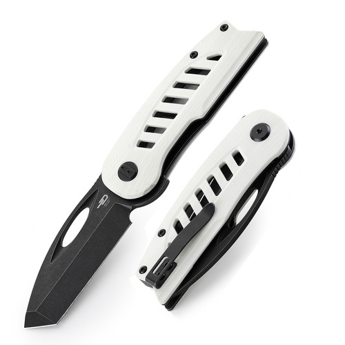 Explorer White G10 Folding Knife BG37E