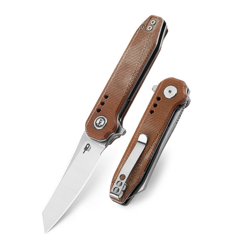 Syntax Natural Micarta Folding Knife BG40E