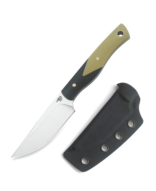 Heidi Blacksmith #1 Black/ Tan G10 Fixed Blade w/ Sheath BFK01B