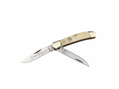 Smooth White Bone Copperhead Knife 110863