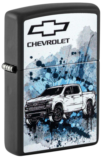 Chevrolet Truck Artwork Black Matte Zippo 48756