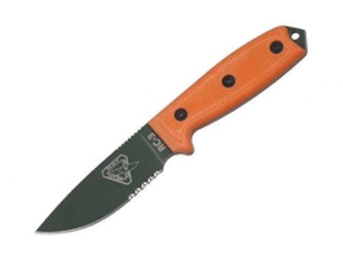 ESEE-3 Serr OD Green Blade w/ G10 Orng