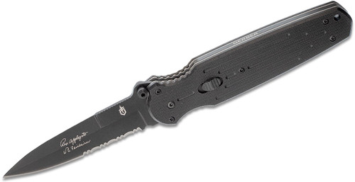 Applegate-Fairbairn Covert FAST Assisted Folding Knife with Black Combo Blade and Black G10 Handles - 22-01966