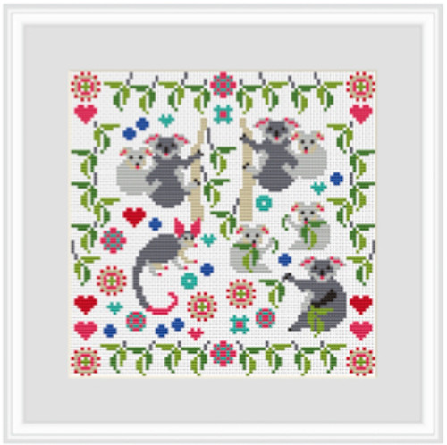 CROSS STITCH KIT 14ct AIDA Mini Hungry Koalas