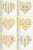 CROSS STITCH KIT (6 MEDIUM GREETINGS CARDS) Spring /Easter Hearts