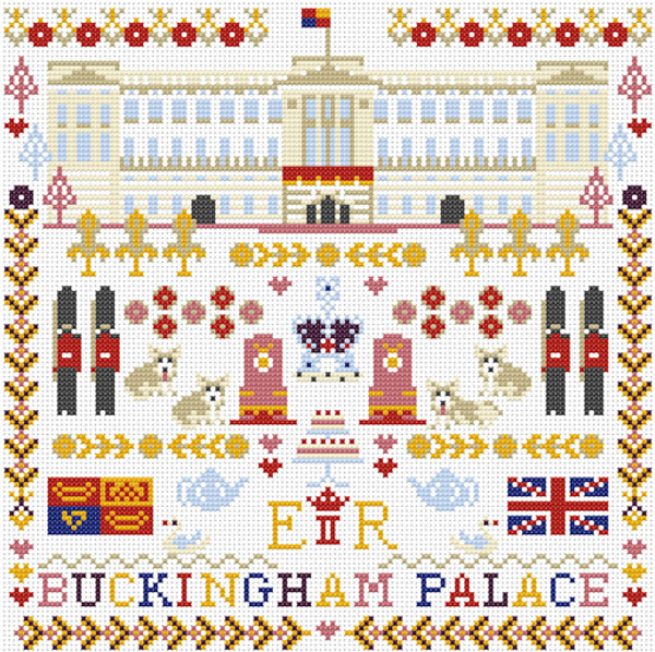 CROSS STITCH KIT 14ct AIDA Royal, QEII Buckingham Palace