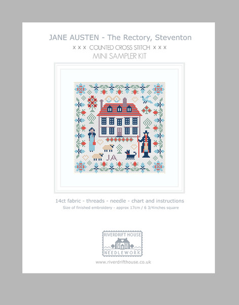 CROSS STITCH KIT 14ct Aida Mini Jane Austen Steventon