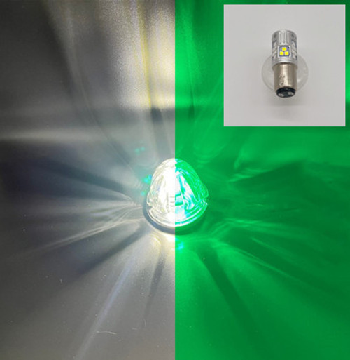 36 LED 1157 Bulb Only 2 Color - White/Green