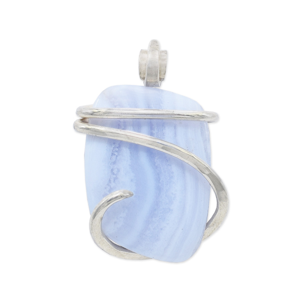 Blue Lace Agate Pendant (M1137)