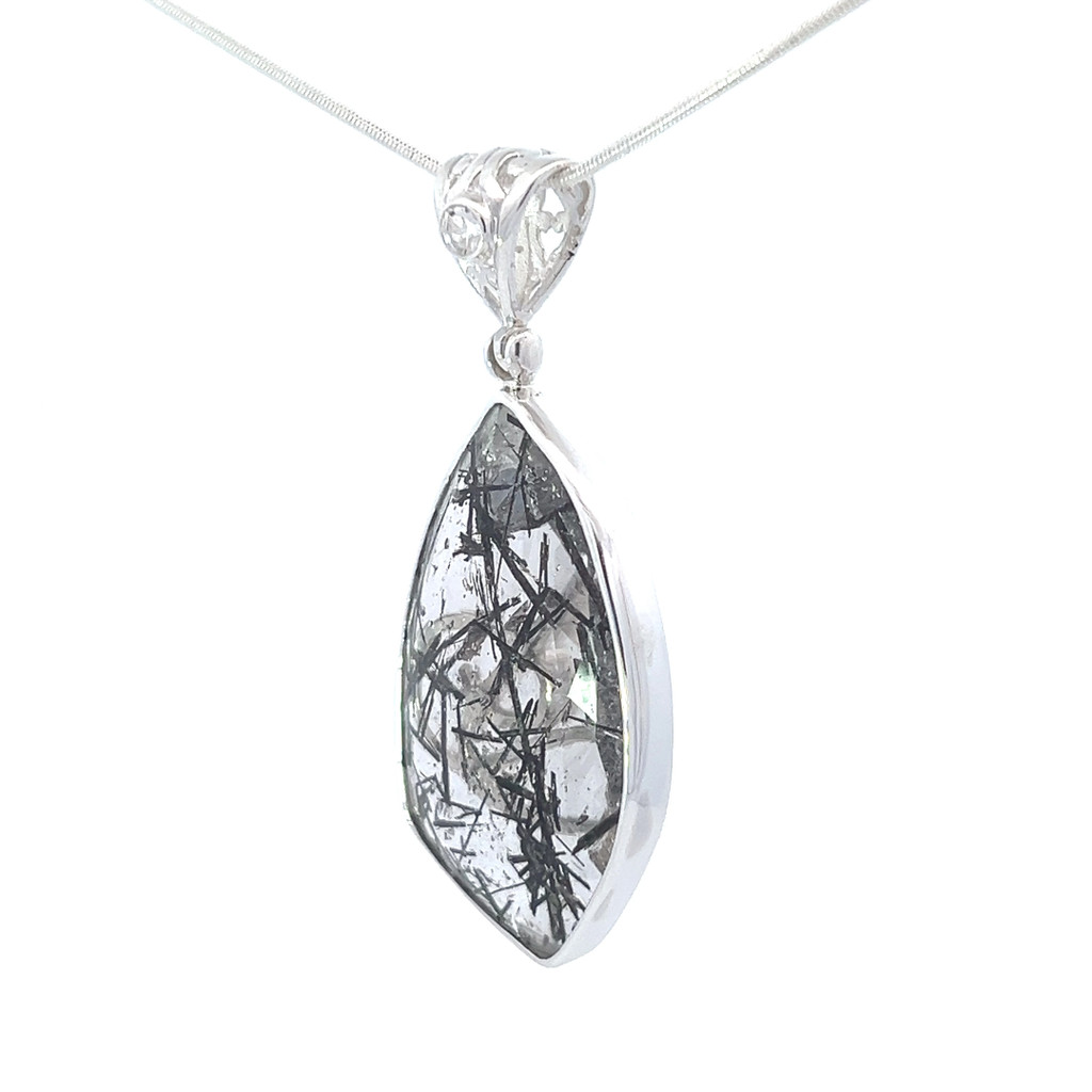 Tourmalinated Quartz Pendant (AE1239)