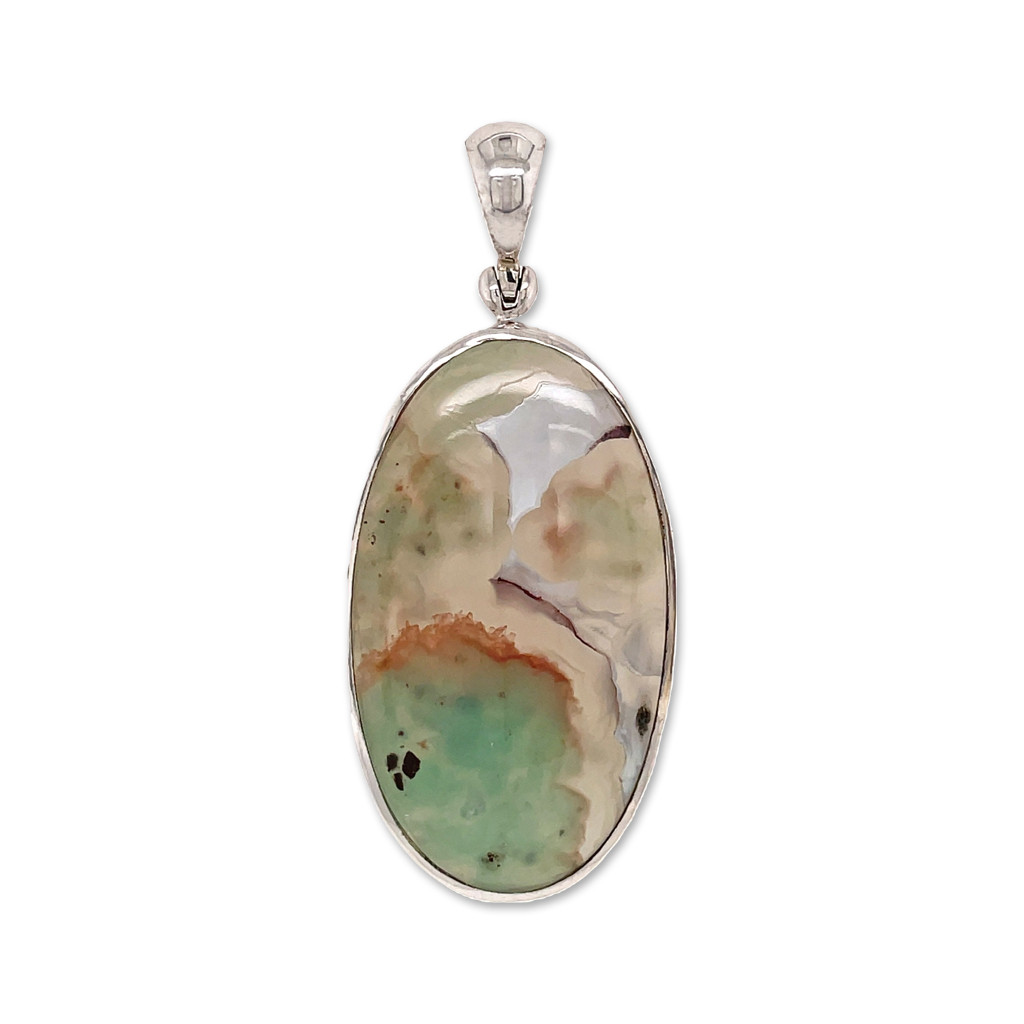 Aqua Colored Chrysoprase Pendant (SB1704)