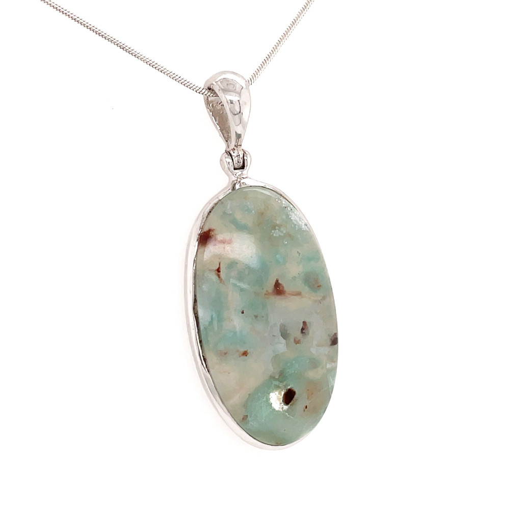 Aqua Colored Chrysoprase Pendant (SB1813)