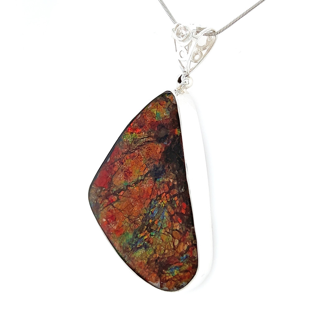 Ammolite Pendant Necklace (AE1153)