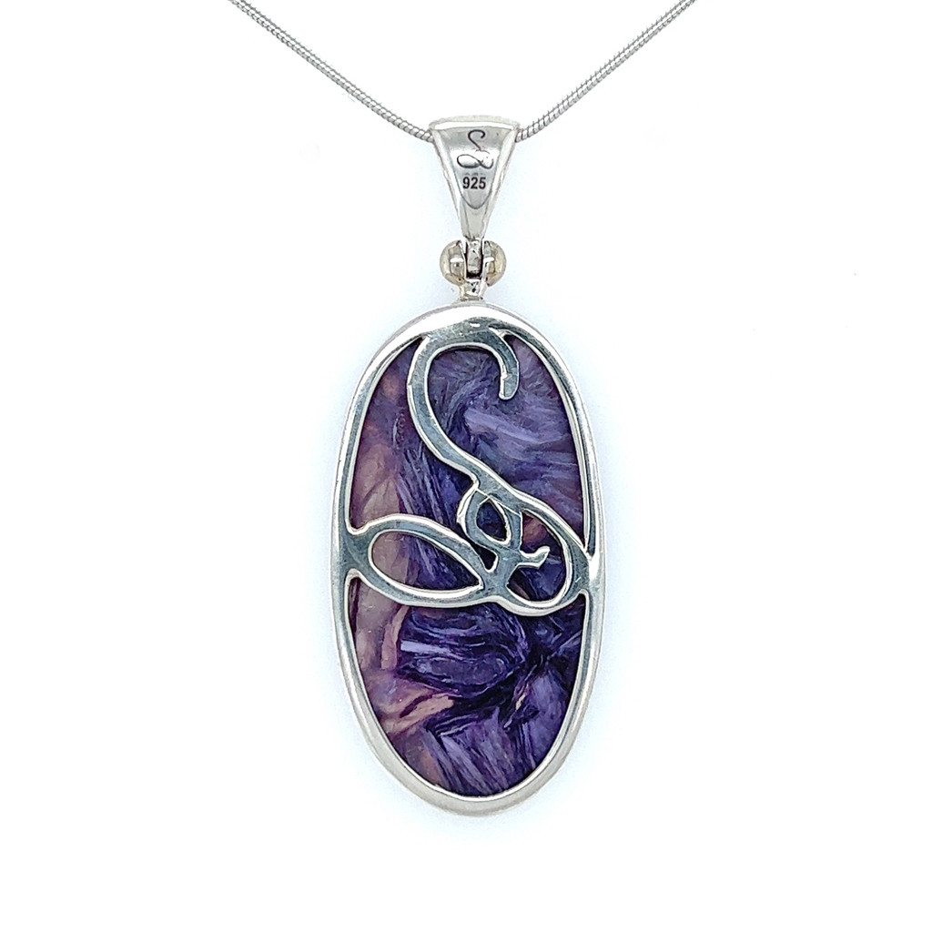 Charoite Pendant Necklace (AE1003)