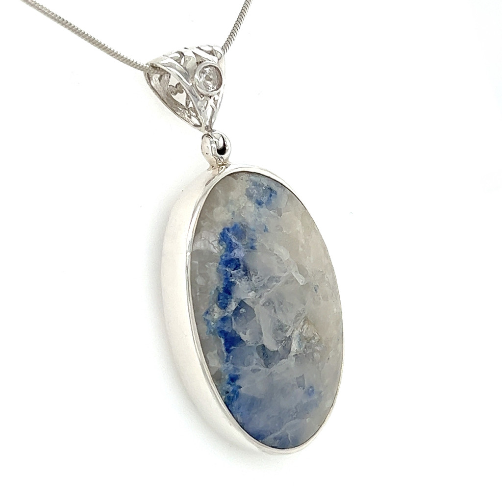 Blue Dumortierite Quartz Necklace (AE1157)