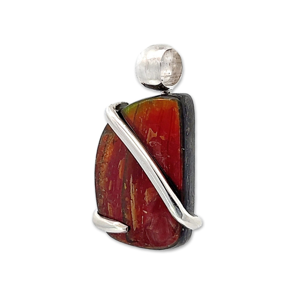 Ammolite Pendant Necklace (SE1189)