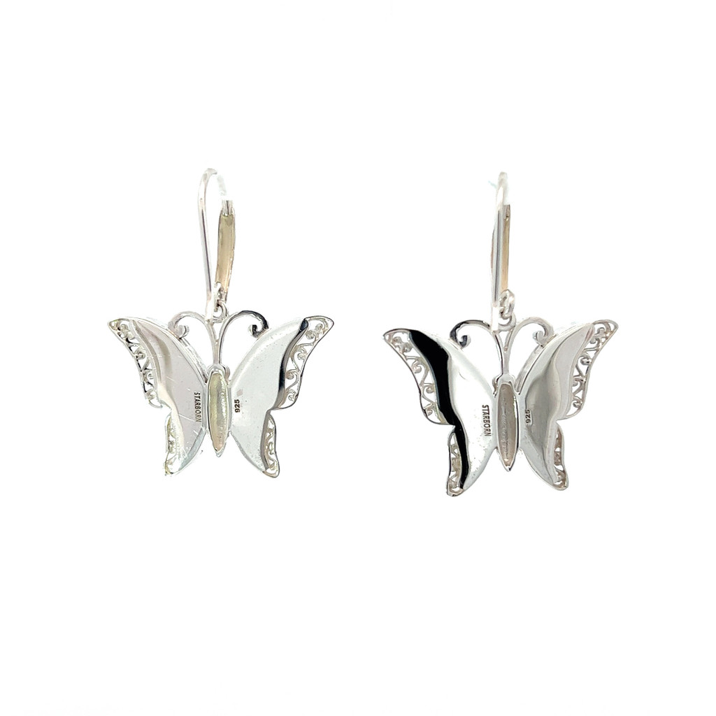 Abalone Shell Butterfly Earrings (EA1017)