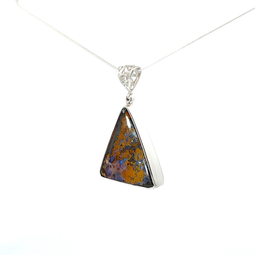 Boulder Opal Pendant Necklace (AE1185)