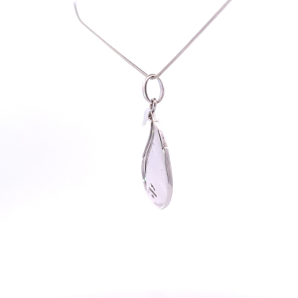 Mother of Pearl Swan Pendant Necklace