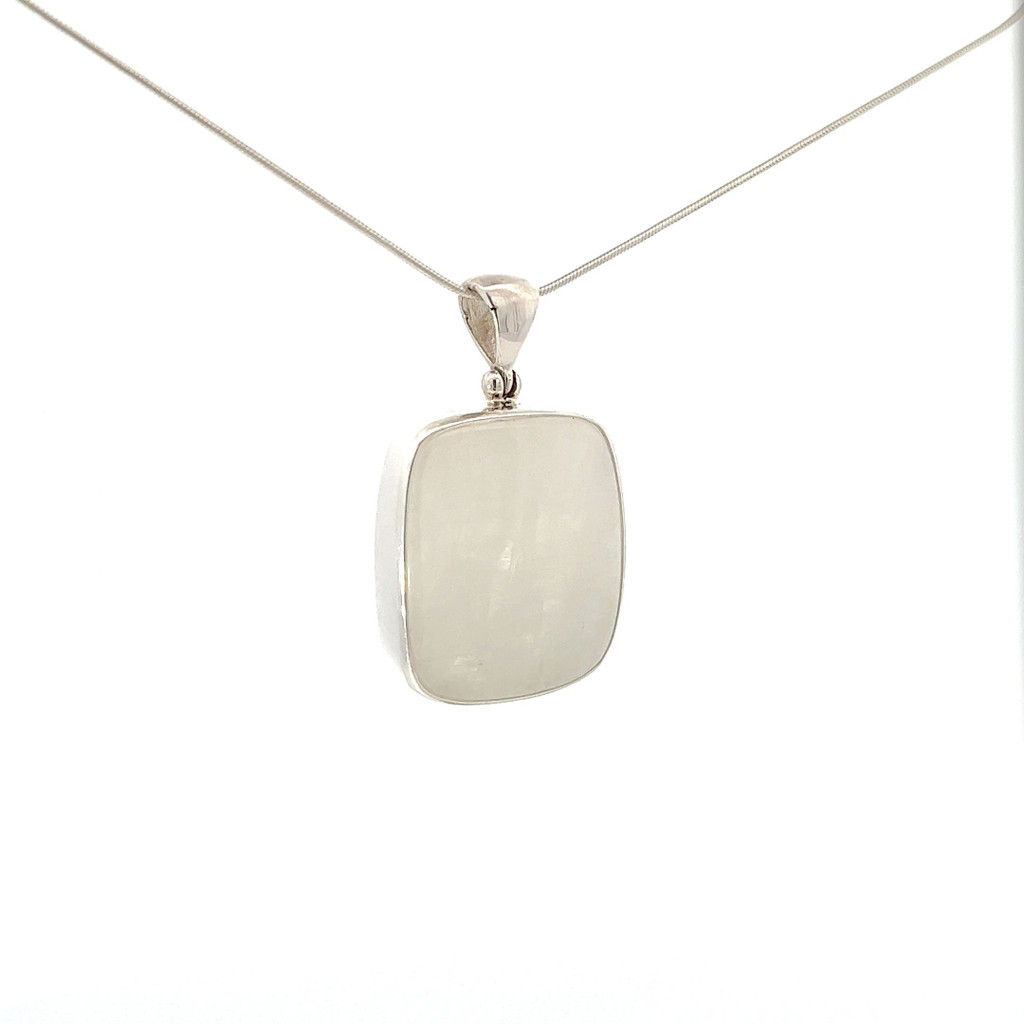 Rainbow Moonstone Pendant Necklace (M1089)