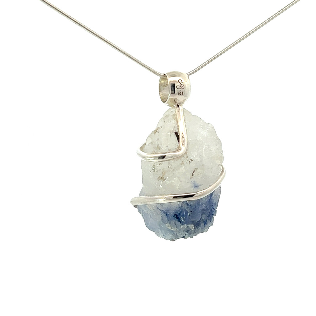 Blue Dumortierite Pendant Necklace (SE1668)