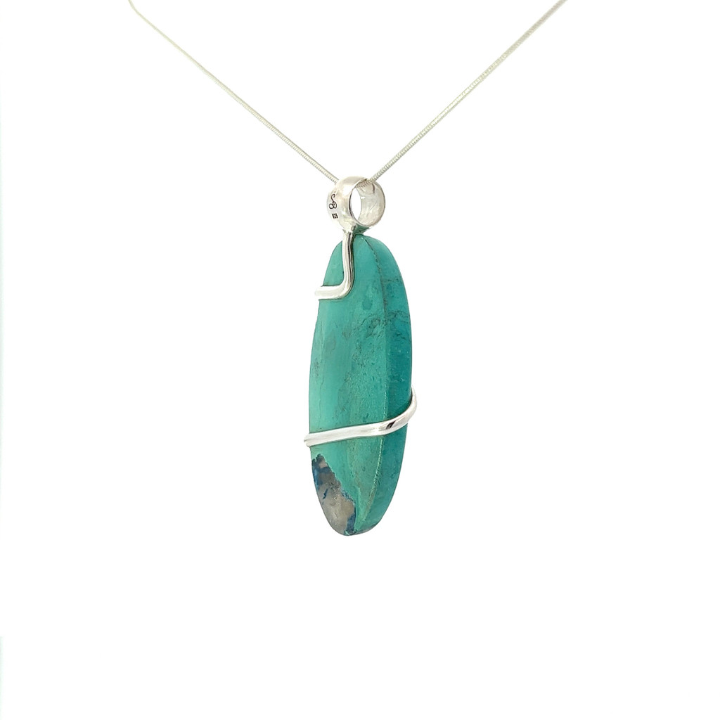 Chrysocolla Pendant Necklace (FA1044)