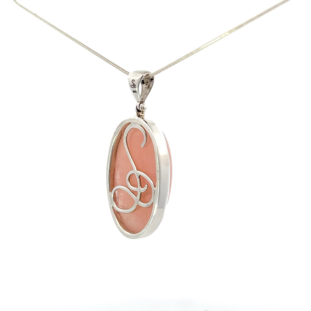 Polished Morganite Pendant Necklace (M1455)