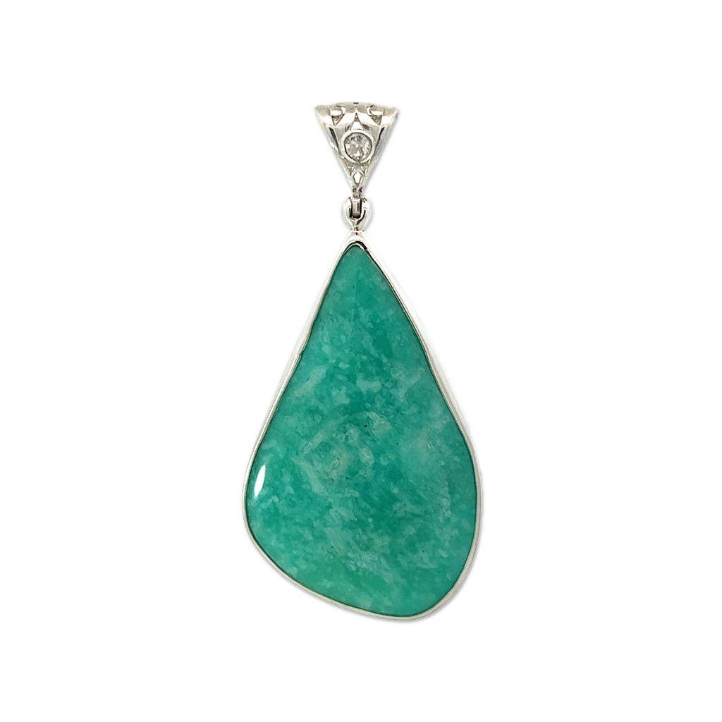 Amazonite Pendant Necklace (AE1198)