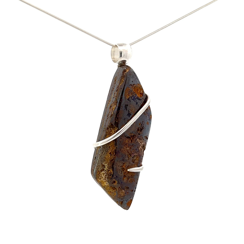 Boulder Opal Pendant Necklace (SE1676)