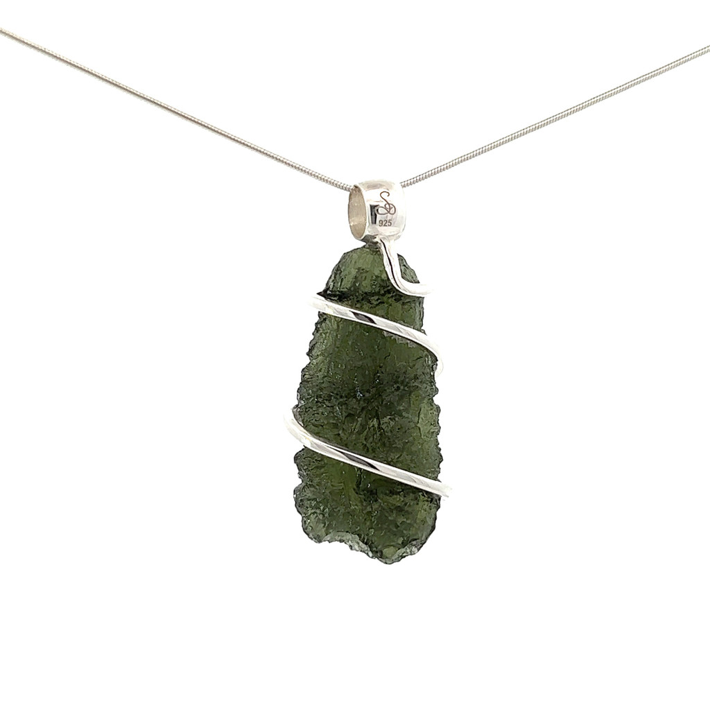 Moldavite Crystal Pendant Necklace (M1043)