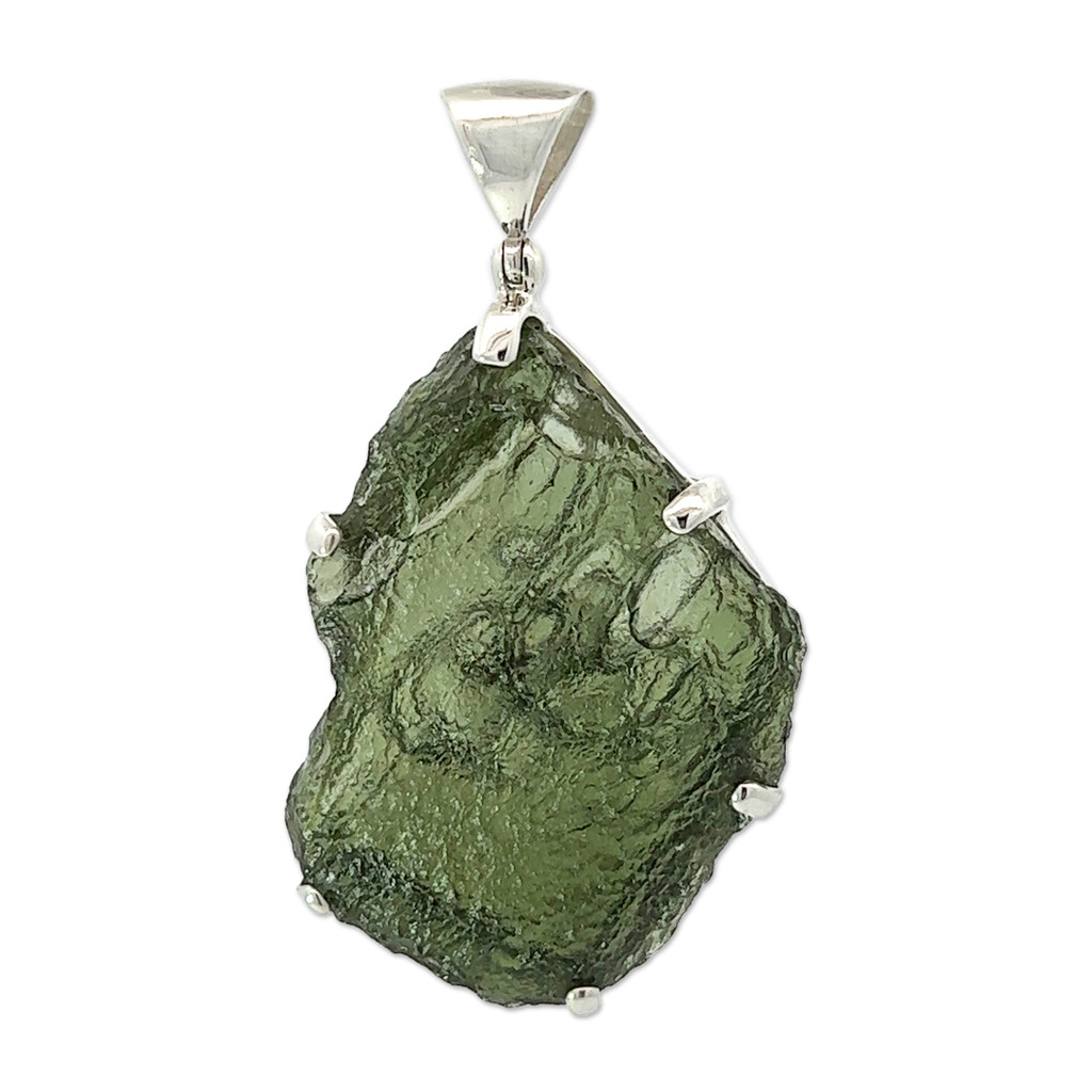 Moldavite Crystal Pendant Necklace (FA2033)