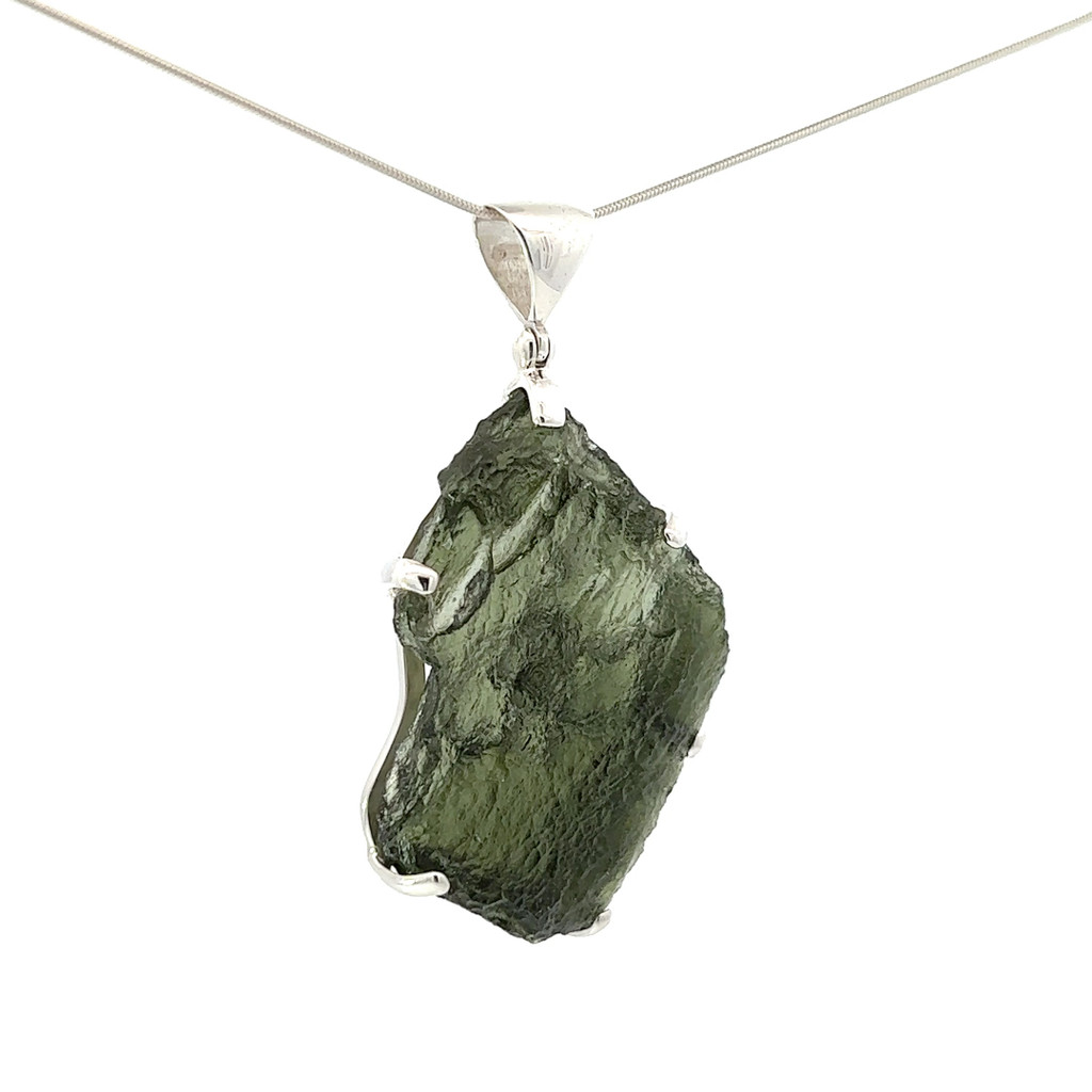Moldavite Crystal Pendant Necklace (FA2033)