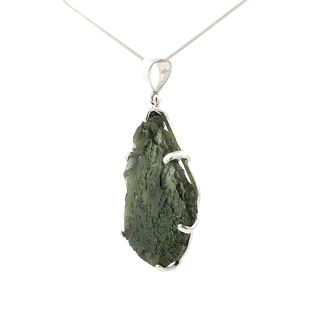 Moldavite Crystal Pendant Necklace (FA2033)