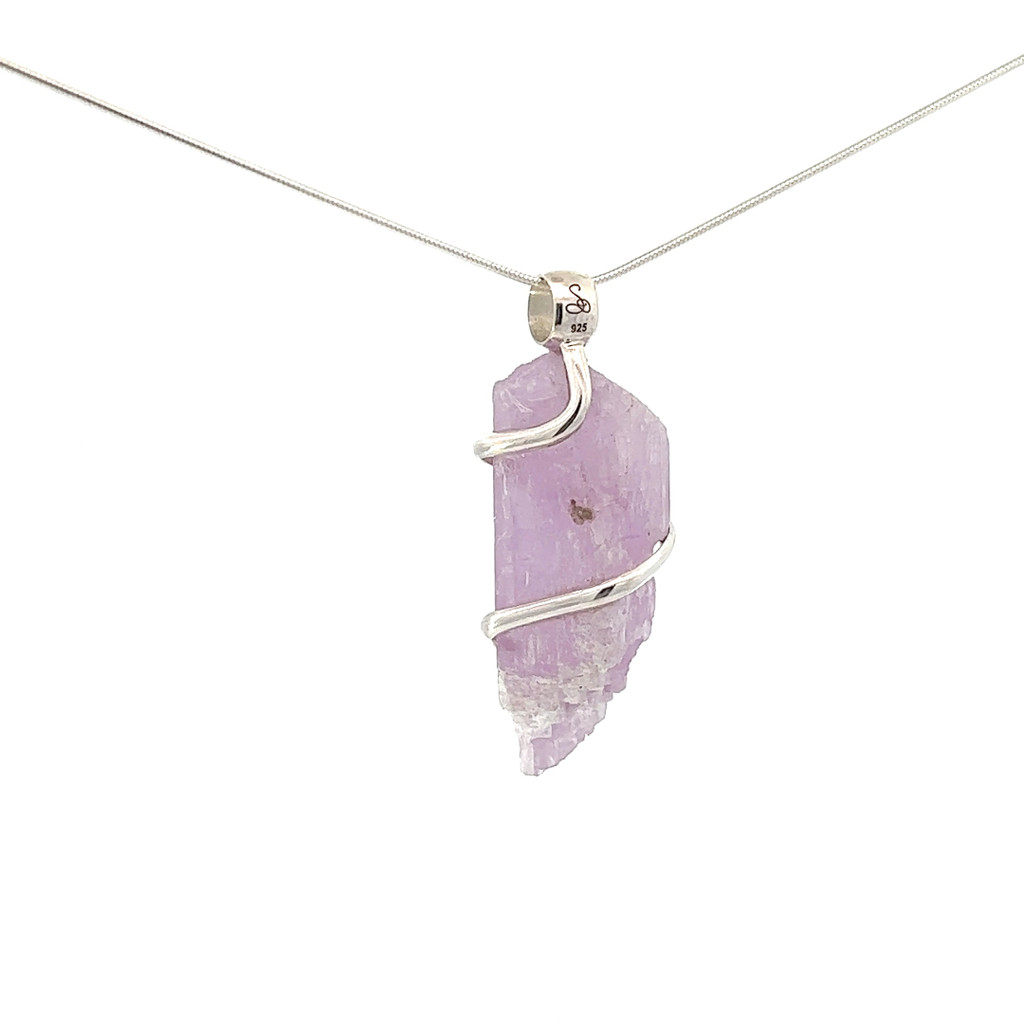 Kunzite Crystal Pendant Necklace (SE1197)