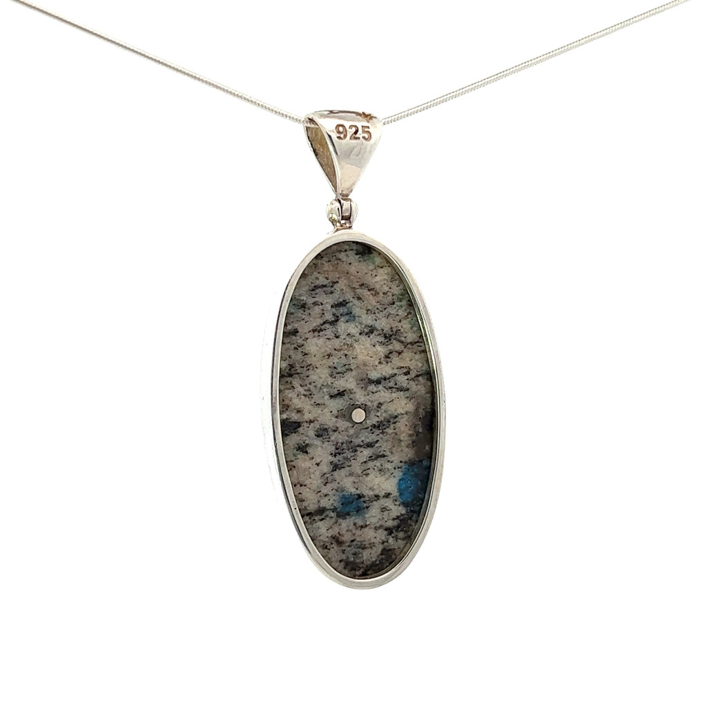 K2 Granite Azurite Kyanite Pendant Necklace