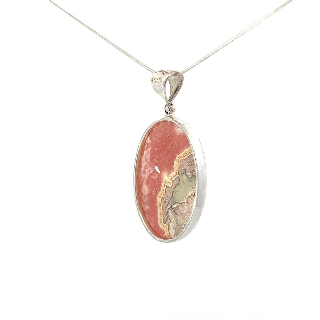 Rhodochrosite Pendant Necklace (SB1491)