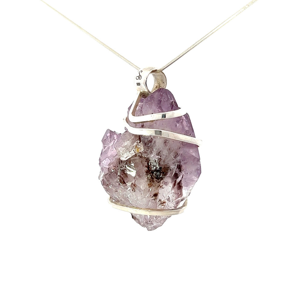 Amethyst Crystal Pendant Necklace (SE1040)