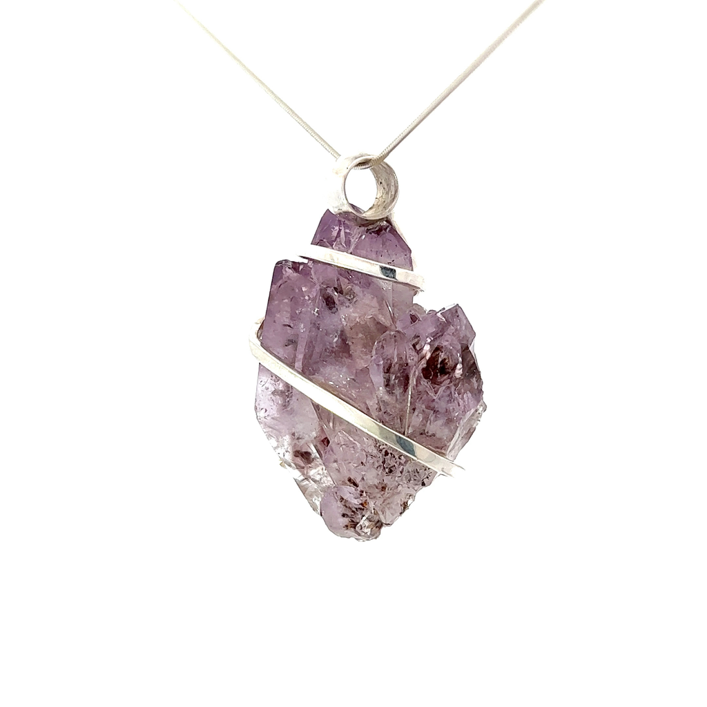 Amethyst Crystal Pendant Necklace (SE1040)