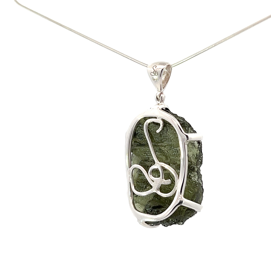 Moldavite Crystal Pendant Necklace (FA2023)