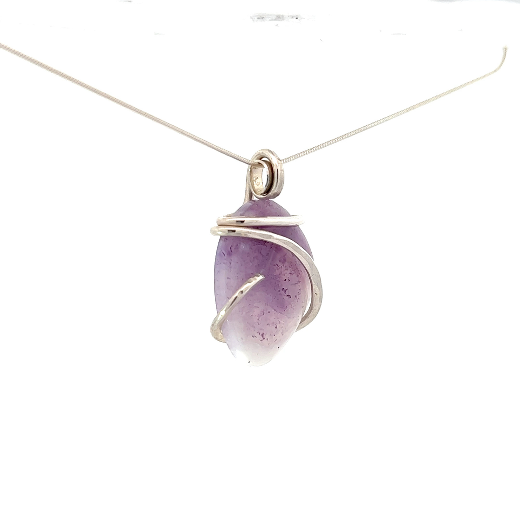 Purple Opal Pendant Necklace (T1005)