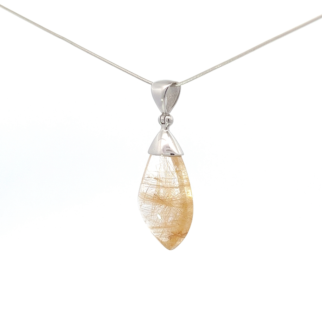 Rutilated Quartz Crystal Pendant (SB1786)