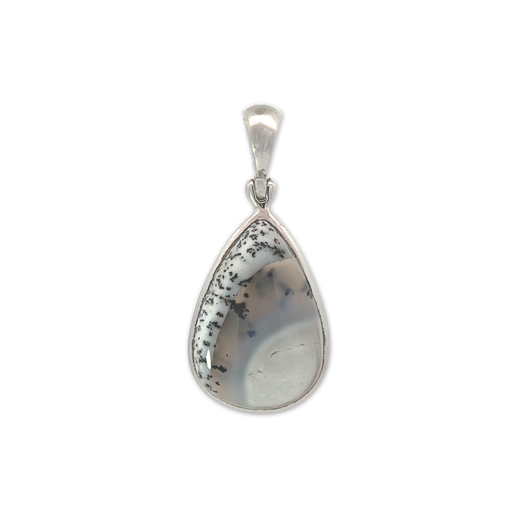 Dendritic Opal Pendant Necklace (M1379)