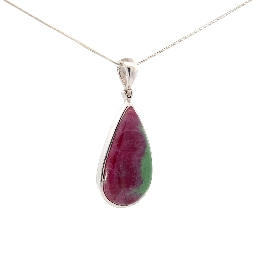 Ruby Zoisite Pendant Necklace (SB2869)